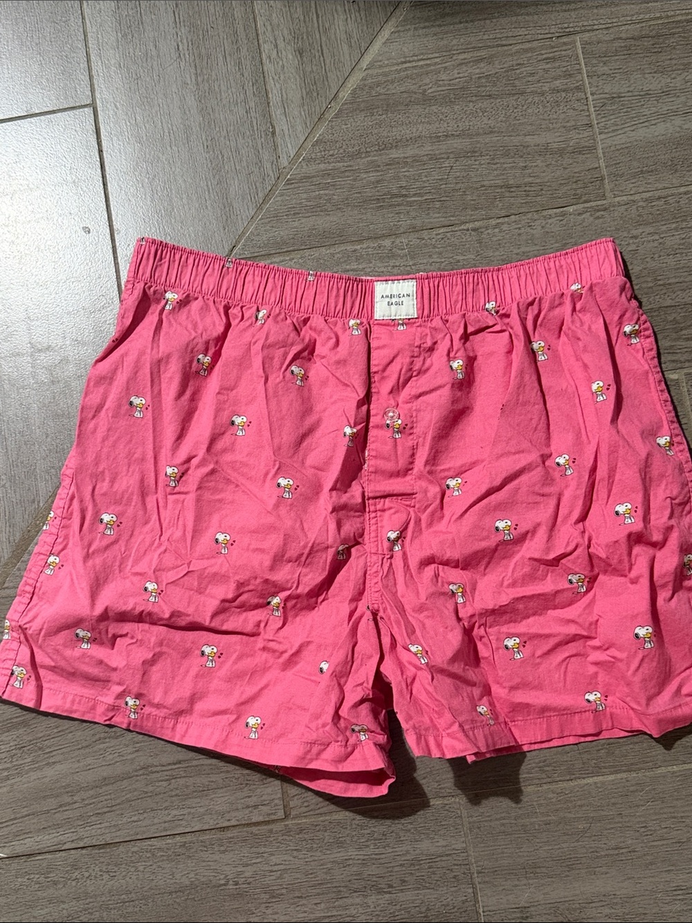 American Eagle Outfitters Hot Pink Printed Cotton Lounge Shorts